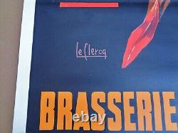 Brasserie bières de garde, affiche Publicité Originale 1930, 120 cm x 80 cm