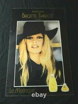 Brigitte bardot LA MADRAGUE rare pub parfums plv d'epoque promo plastifie 70