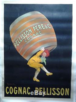 CAPPIELLO Cognac PELLISSON AFFICHE ORIGINALE GRAND FORMAT années 1900/20 /90a