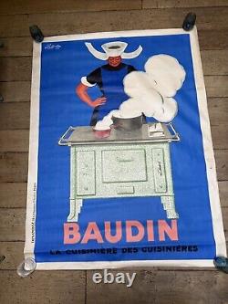 CAPPIELLO original vintage poster, cuisinière Baudin, affiche originale 1933