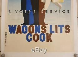 CASSANDRE Affiche Originale Art Deco Wagons lits Cook Alliance Graphique