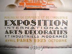 CHARLES LOUPOT affiche originale 1925 Expo Intern. ARTS DéCO et Industr. Modernes