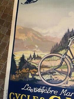 CYCLES GUYOT Affiche Ancienne 80x120 Marque Suisse Vélo