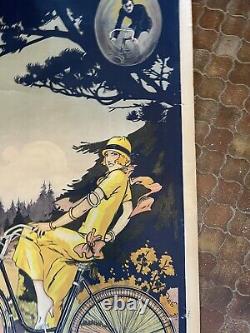 CYCLES GUYOT Affiche Ancienne 80x120 Marque Suisse Vélo