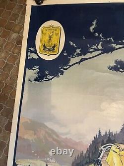 CYCLES GUYOT Affiche Ancienne 80x120 Marque Suisse Vélo