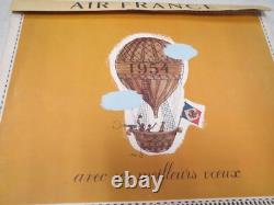 Ca216 Calendrier Ancien Air France 1954 Luc Marie Bayle Pierre Pages Rare