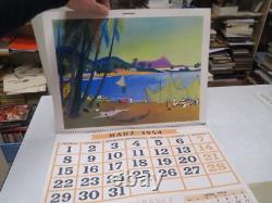 Ca216 Calendrier Ancien Air France 1954 Luc Marie Bayle Pierre Pages Rare
