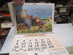 Ca216 Calendrier Ancien Air France 1954 Luc Marie Bayle Pierre Pages Rare
