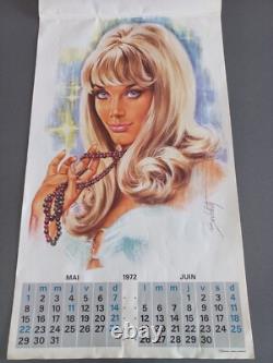 Calendrier PIN UP 1972 Illustré Par Giulio BERTOLETTI Calendrier Jean Lavigne