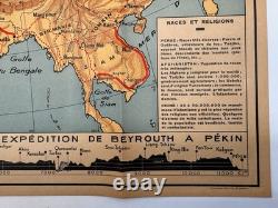 Carte Magnifique Croisière Jaune Citroën 1931 Asie Dossier Complet Super État