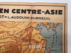 Carte Magnifique Croisière Jaune Citroën 1931 Asie Dossier Complet Super État