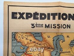 Carte Magnifique Croisière Jaune Citroën 1931 Asie Dossier Complet Super État