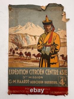 Carte Magnifique Croisière Jaune Citroën 1931 Asie Dossier Complet Super État