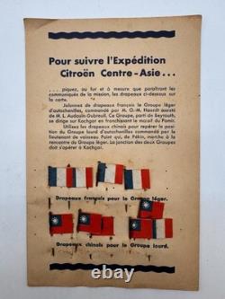 Carte Magnifique Croisière Jaune Citroën 1931 Asie Dossier Complet Super État