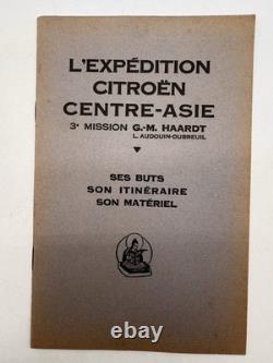 Carte Magnifique Croisière Jaune Citroën 1931 Asie Dossier Complet Super État