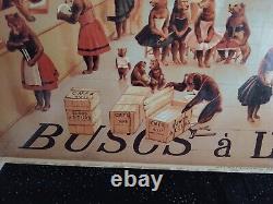 Carton Publicitaire Busc A L'ours, Fin Xixème, Imprimerie Pacon, Paris/tbe