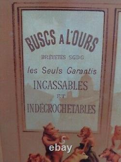Carton Publicitaire Busc A L'ours, Fin Xixème, Imprimerie Pacon, Paris/tbe