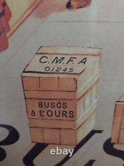 Carton Publicitaire Busc A L'ours, Fin Xixème, Imprimerie Pacon, Paris/tbe