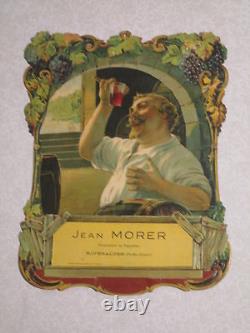 Carton Vin Buveur Ancien Rare