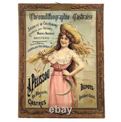 Carton publicitaire ancienne vers 1900 chromolithographie Castraise