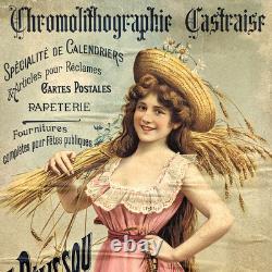 Carton publicitaire ancienne vers 1900 chromolithographie Castraise