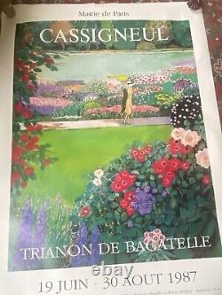 Cassigneul. Affiche originale. 1987 Bagatelle. 120 X 170 cm