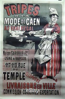 Chéret Tripes à la mode de Caen maison Sarselle AFFICHE ORIGINALE ANCIENNE/44a