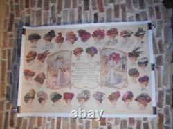 Chapellerie Ete 1908 Louis Hirsch A Paris Affiche Ancienne