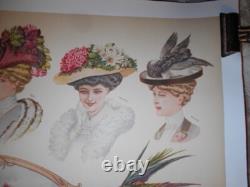 Chapellerie Ete 1908 Louis Hirsch A Paris Affiche Ancienne