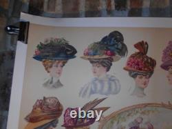 Chapellerie Ete 1908 Louis Hirsch A Paris Affiche Ancienne