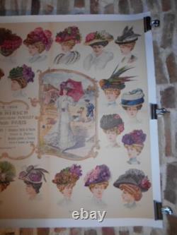 Chapellerie Ete 1908 Louis Hirsch A Paris Affiche Ancienne