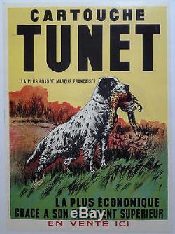 Chasse cartouche TUNET AFFICHE ANCIENNE ORIGINALE /AF2