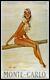 Domergue Original Vintage Poster, Monte-carlo, Affiche Originale 1949
