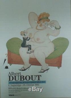 DUBOUT / EXPO WILHELM-BUSCH-MUSEUM HANNOVER Affiche originale entoilée 64x88cm