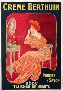 Dellepiane Affiche Ancienne Creme Berthuin Talisman De Beaute Par CI 1910