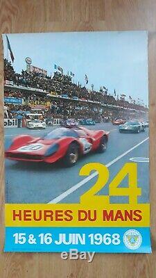 Deux affiches originales 24 heures du Mans 1968