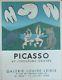 Exposition Picasso 45 Linoleums Affiche Originale Entoilée Litho 1960 49x64cm