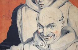 Edouard COURCHINOUX (1891-1968) Affiche publicitaire Bonbons Père Antonio 95x65