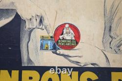 Edouard COURCHINOUX (1891-1968) Affiche publicitaire Bonbons Père Antonio 95x65