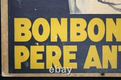 Edouard COURCHINOUX (1891-1968) Affiche publicitaire Bonbons Père Antonio 95x65