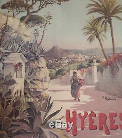 F. Hugo D'alési Grande Affiche Originale 1895 Plm Hyeres Origal French Print