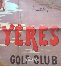 F. Hugo d'Alesi Affiche Original P. L. M. Hyères Golf club 1895