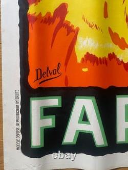 Fap Anis Original Vintage Liquor Poster c1920 by Maurice Delval