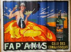 Fap Anis Original Vintage Liquor Poster c1920 by Maurice Delval