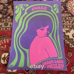 GILLES MONET Affiche Originale YARDLEY Shado 1960 Psychédélique Mod Pop ABÉTAT