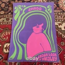 GILLES MONET Affiche Originale YARDLEY Shado 1960 Psychédélique Mod Pop ABÉTAT