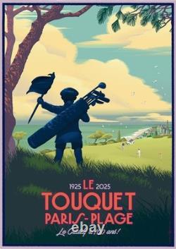 GOLF LE TOUQUET PARIS PLAGE par Laurent Durieux Sérigraphie originale
