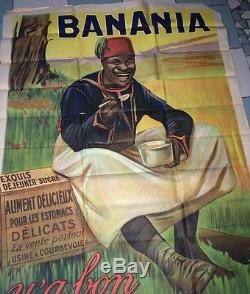 GRANDE AFFICHE ILLUSTRÉE POUR BANANIA (ANONYME vers 1930)