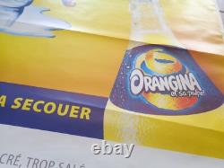 GRANDE AFFICHE PUBLICITAIRE ORANGINA PIN-UP Naturellement pulpeuse poster art