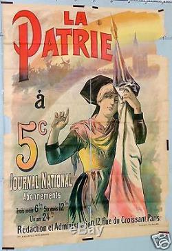 Gab Affiche Ancienne Journal La Patrie Atelier Hugo D'alesi Vintage Poster